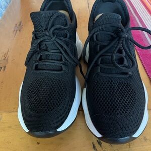 Height Boost (4”) Black Knit  sneakers , Men US 6.5, W 7.5, EU 38